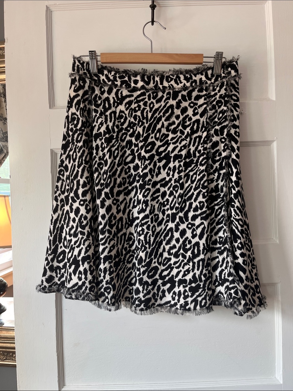 Vintage CARLISLE Black and White Leopard Print WRAP skirt